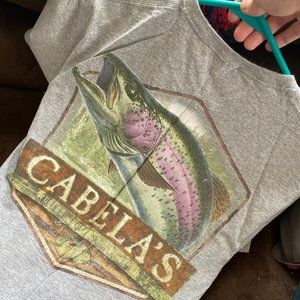 Cabelas Mens Medium fish t-shirt